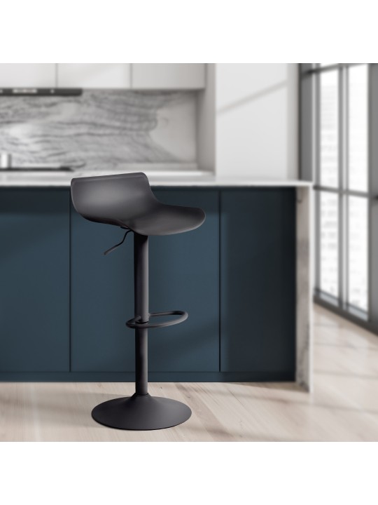 Set van 4 barkrukken Aveiro, zwart