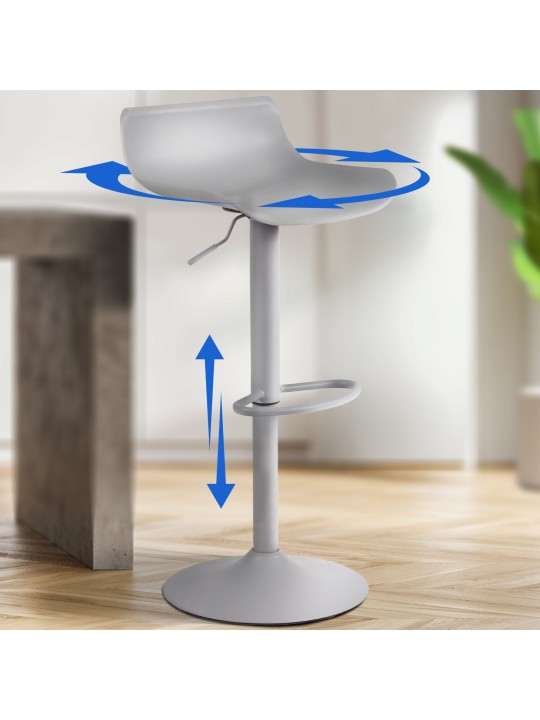 Set van 4 barkrukken Aveiro, grijs Set van 4 barkrukken Aveiro, grijs