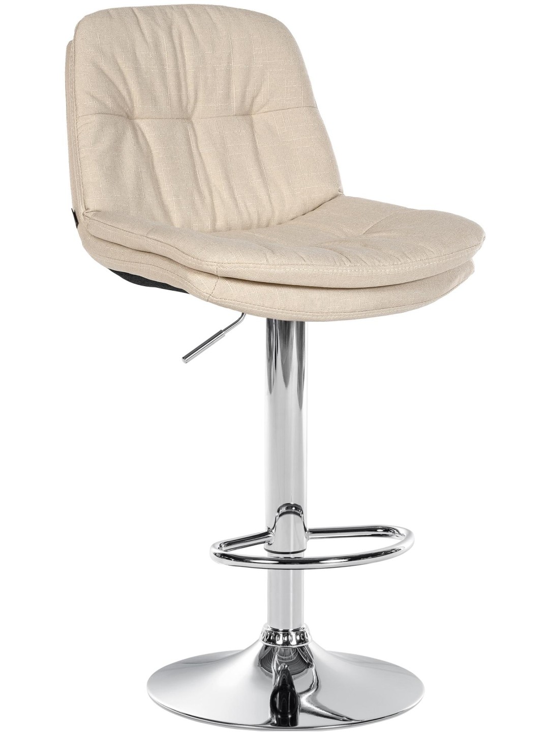 Barkruk Laurel stof chroom, crème