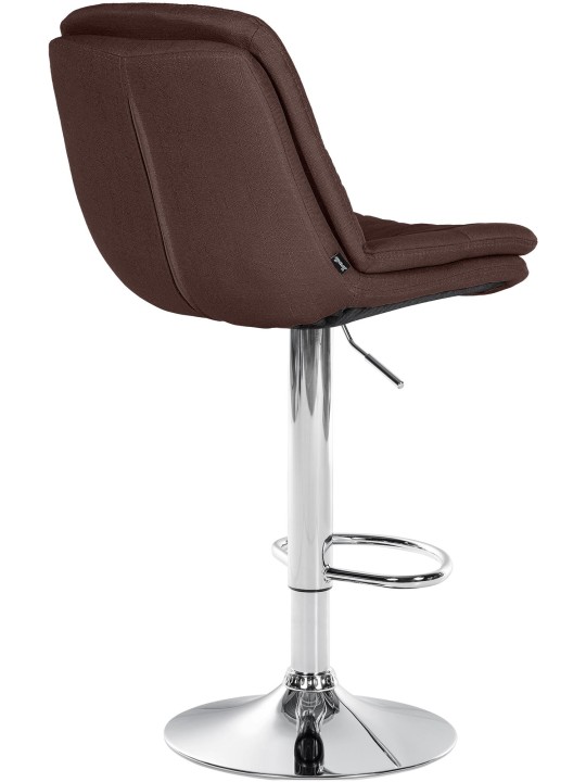 Barkruk Laurel stof chroom, bruin