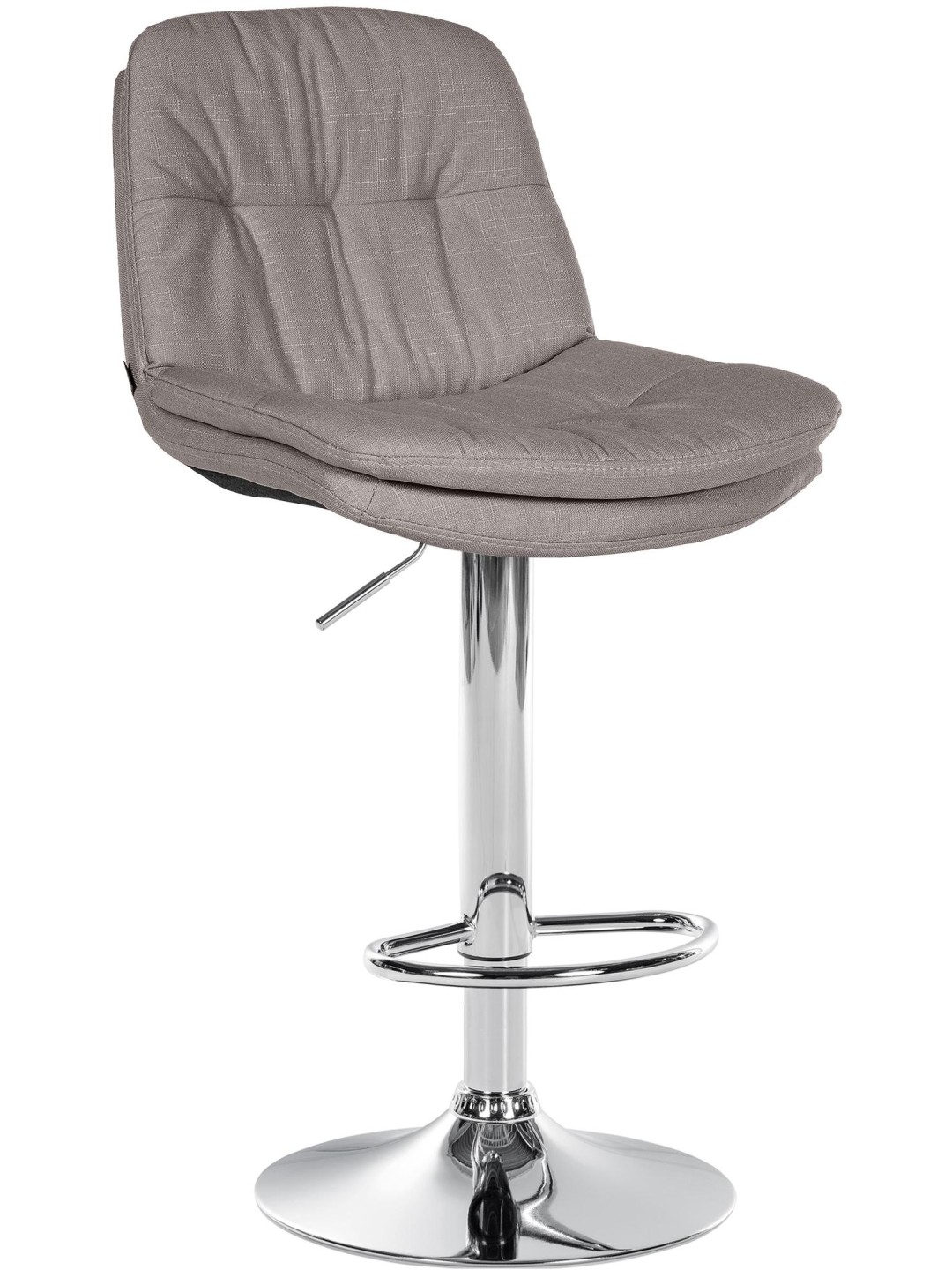 Barkruk Laurel stof chroom, grijs