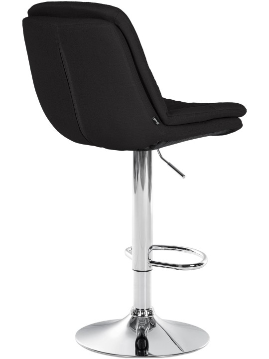 Barkruk Laurel stof chroom, zwart Barkruk Laurel stof chroom, zwart