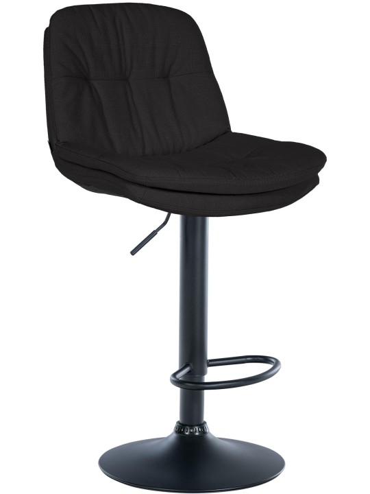 Barkruk Laurel stof, zwart