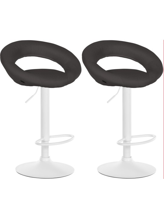 Set van 2 barkrukken Olinda stof, donkergrijs