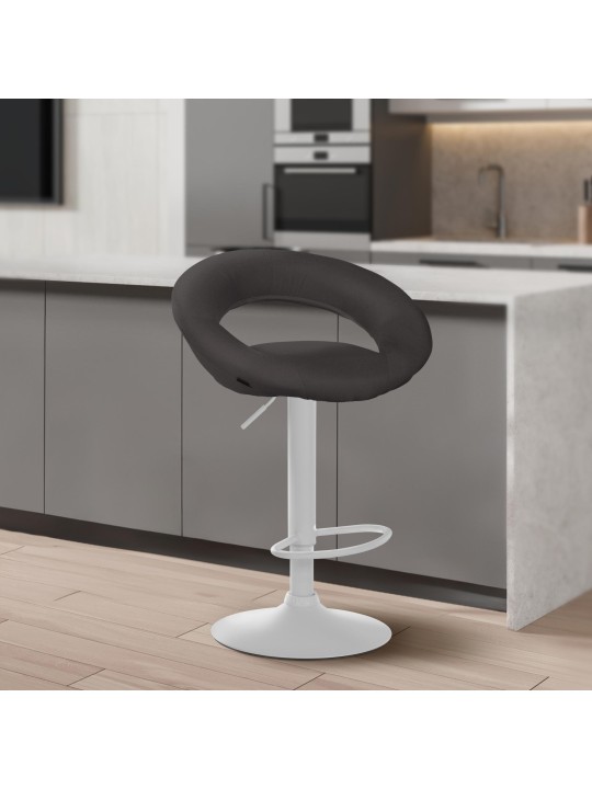 Set van 2 barkrukken Olinda stof, donkergrijs