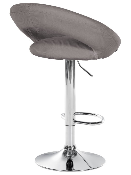 Set van 2 barkrukken Olinda stof chroom, grijs