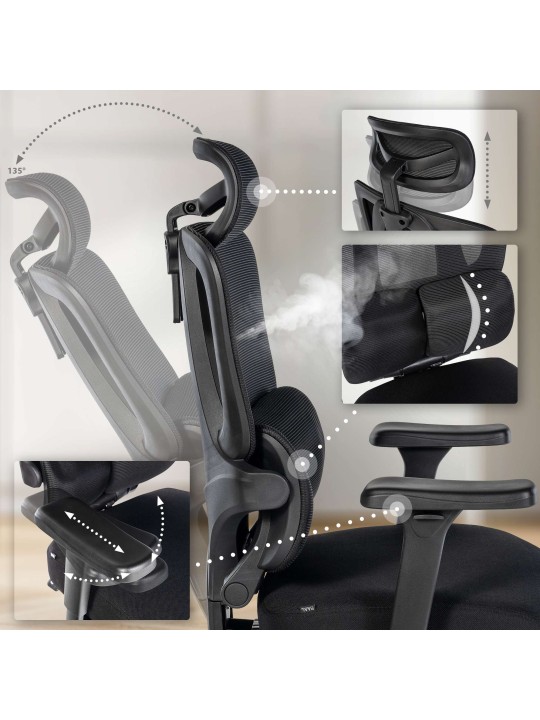 Bureaustoel Altamont, zwart