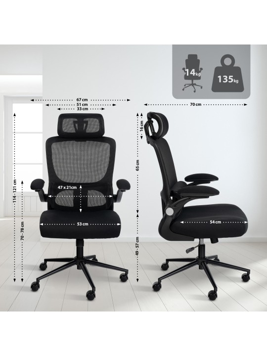 Bureaustoel Newberg, zwart