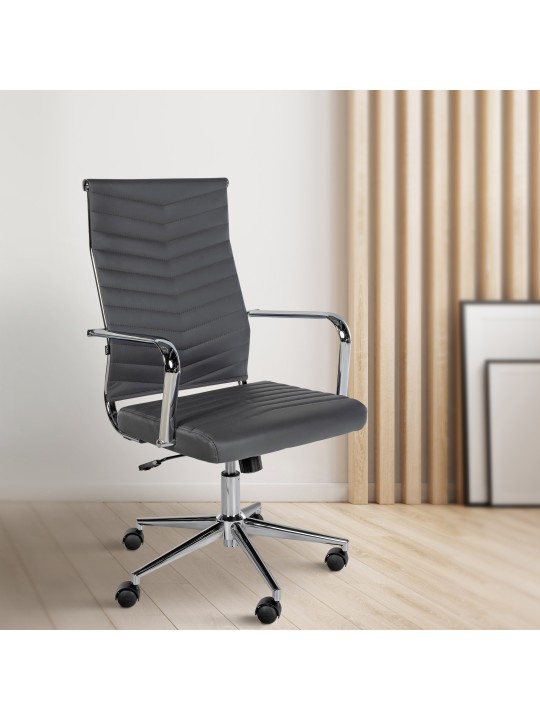 Bureaustoel Canby kunstleer, grijs Bureaustoel Canby kunstleer, grijs