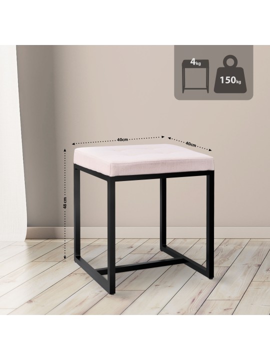 Kruk Barci B stof, crème