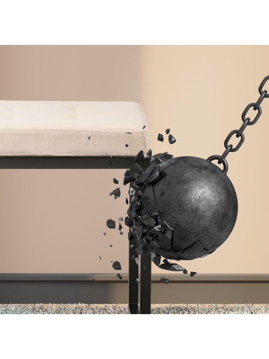 Kruk Barci B stof, crème