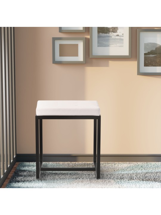 Kruk Barci B kunstleer, wit