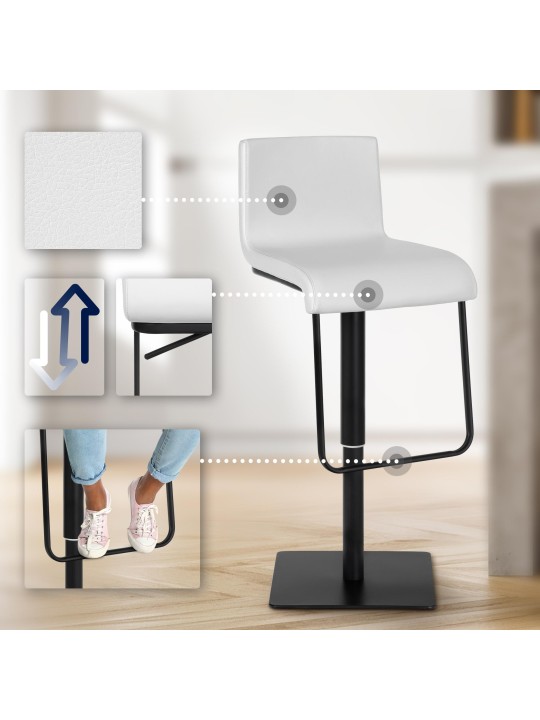 Barkruk Limon B, wit