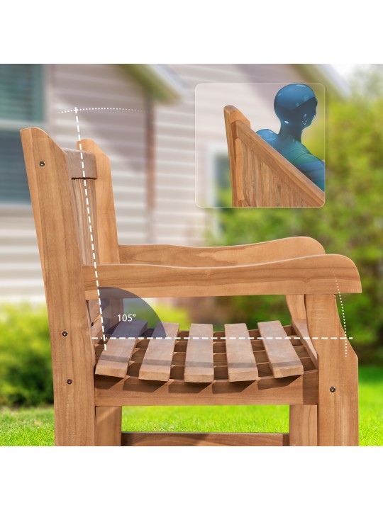 Teakhouten bank Jackson V2 150 cm, teak