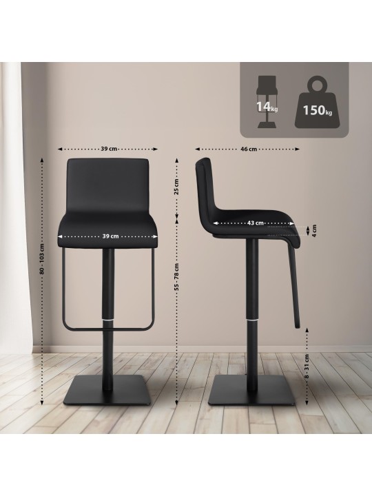 Barkruk Limon B, zwart Barkruk Limon B, zwart