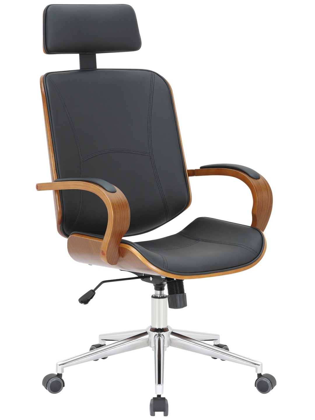 Bureaustoel Dayton, walnoot/zwart