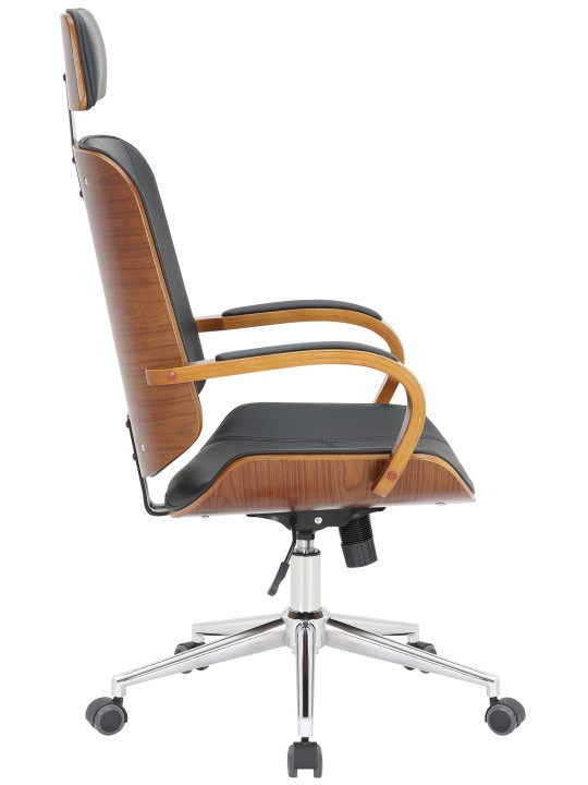 Bureaustoel Dayton, walnoot/zwart
