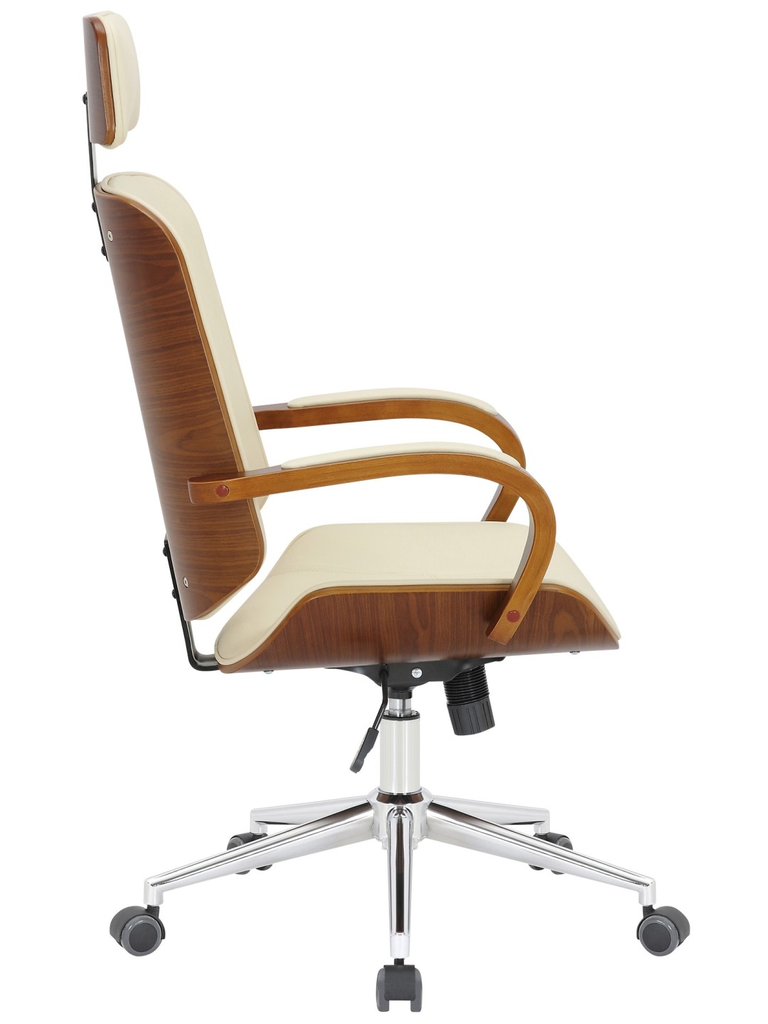 Bureaustoel Dayton, walnoot/crème