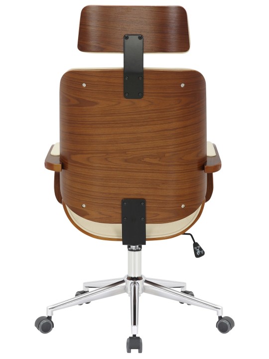 Bureaustoel Dayton, walnoot/crème