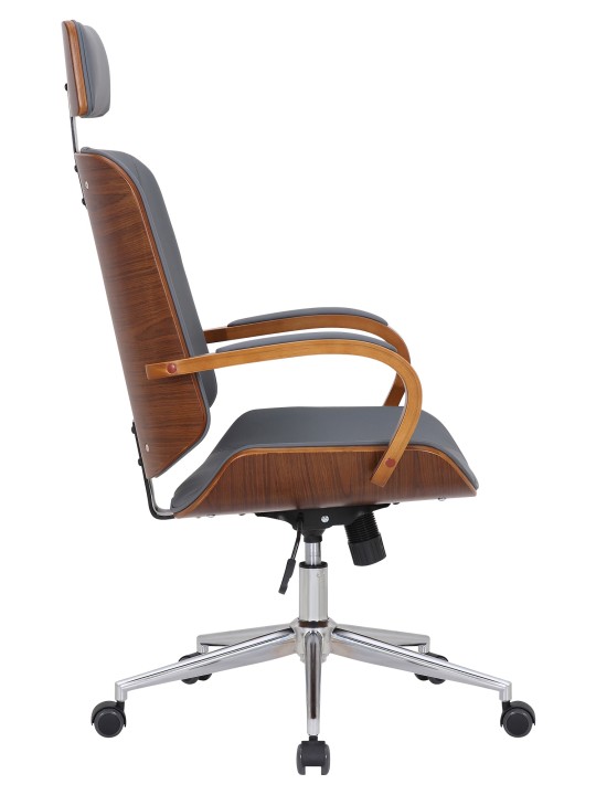 Bureaustoel Dayton, walnoot/grijs