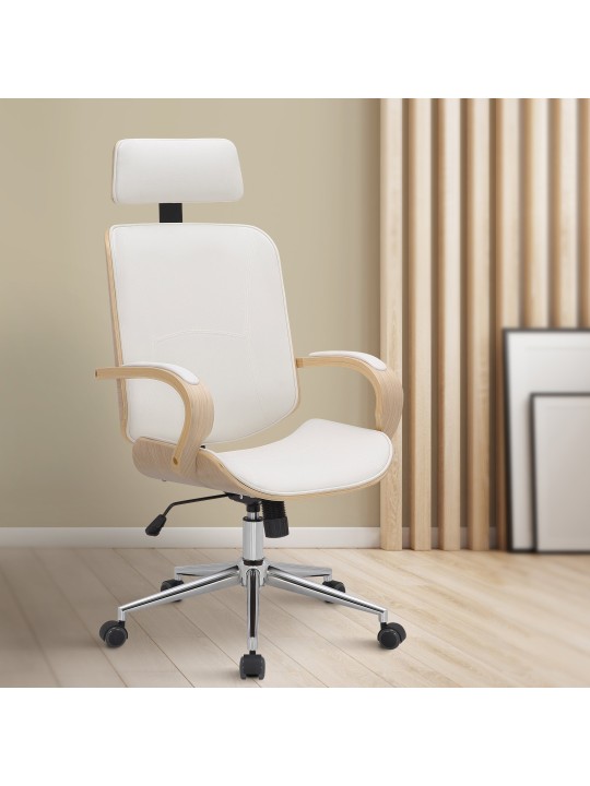 Bureaustoel Dayton, naturel/wit Bureaustoel Dayton, naturel/wit