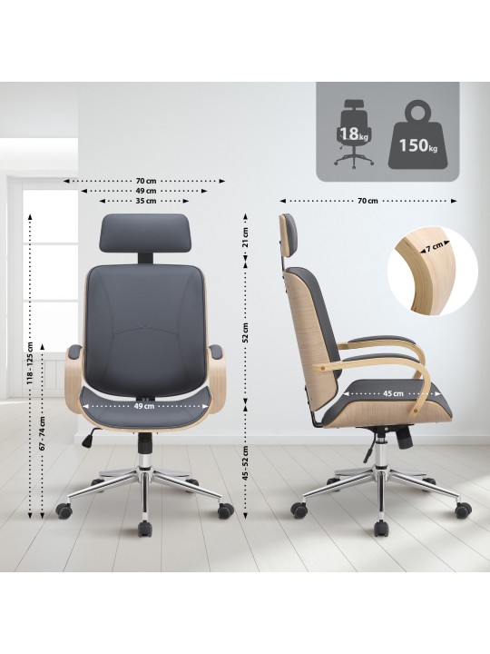 Bureaustoel Dayton, natura/grau Bureaustoel Dayton, natura/grau