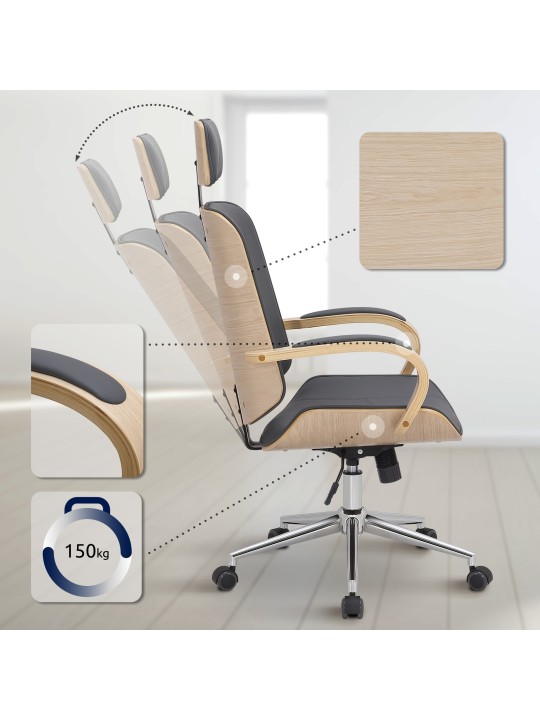 Bureaustoel Dayton, natura/grau Bureaustoel Dayton, natura/grau