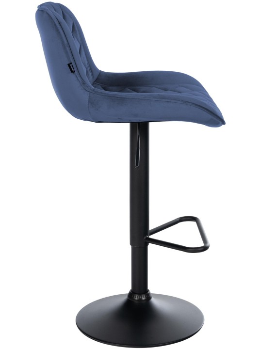 Barkruk Kasson fluweel, blauw