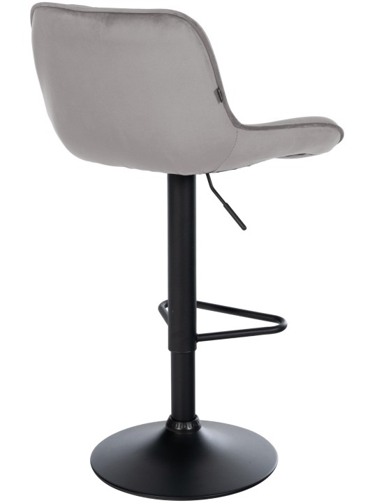 Barkruk Kasson fluweel, grijs