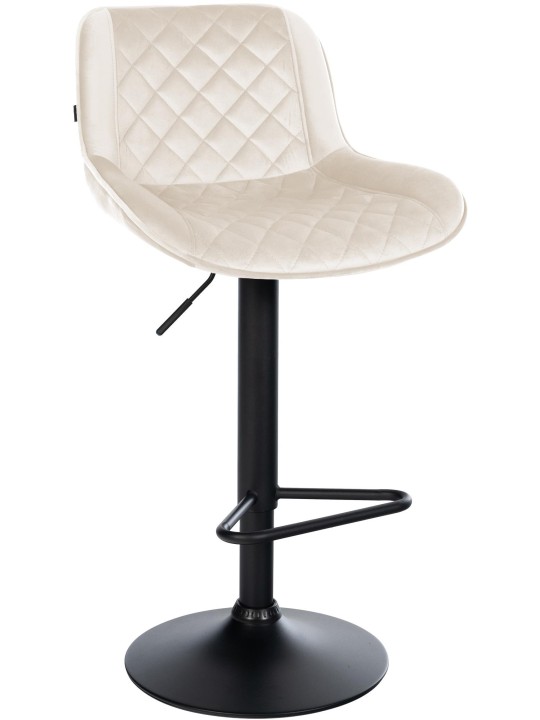 Barkruk Kasson fluweel, crème