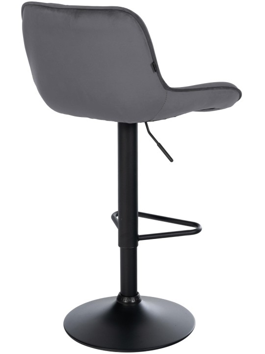 Barkruk Kasson fluweel, donkergrijs