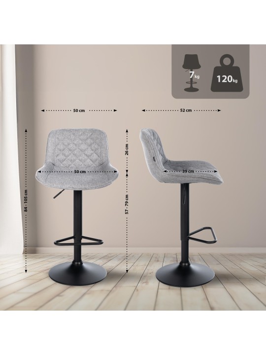 Barkruk Kasson stof, grijs Barkruk Kasson stof, grijs