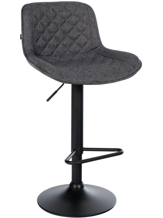 Barkruk Kasson stof, zwart