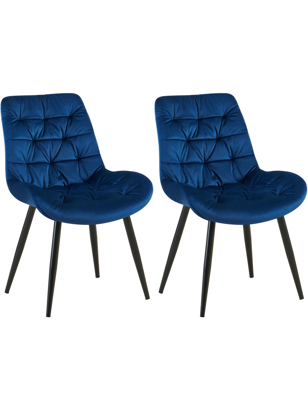 Set van 2 Rossford eetkamerstoelen, donkerblauw
