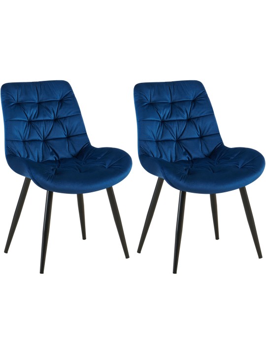 Set van 2 Rossford eetkamerstoelen, donkerblauw