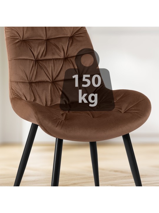 Set van 2 Rossford eetkamerstoelen, bruin