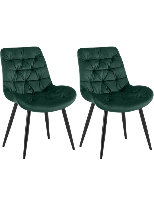 Set van 2 Rossford eetkamerstoelen, groen Set van 2 Rossford eetkamerstoelen, groen
