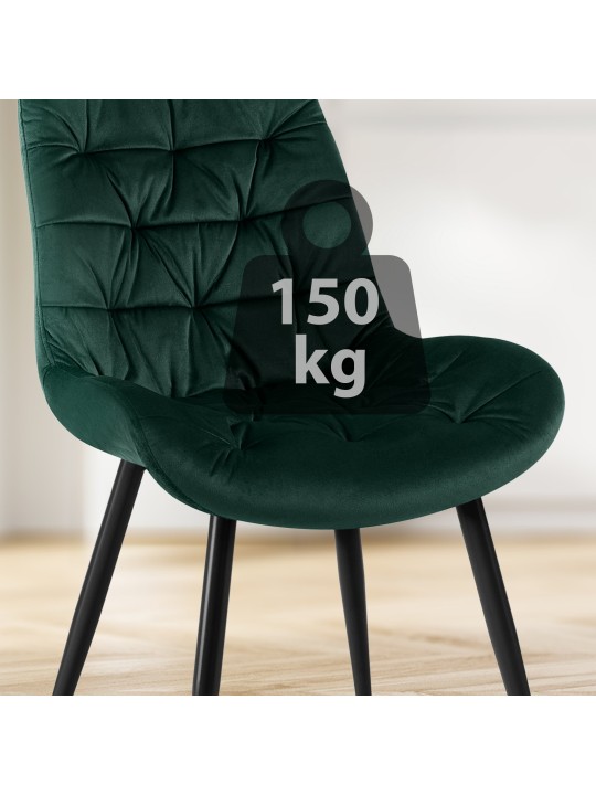 Set van 2 Rossford eetkamerstoelen, groen Set van 2 Rossford eetkamerstoelen, groen