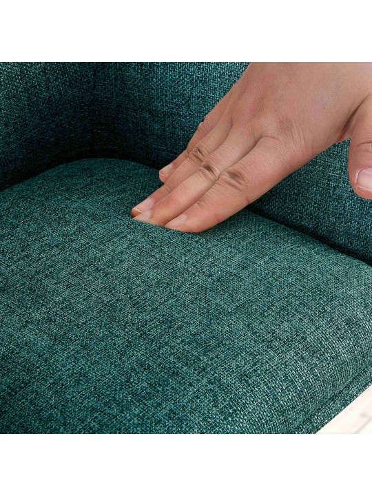 Set van 2 stoelen Tipton stof, donkergroen