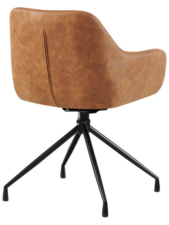 Set van 2 eetkamerstoelen Welby Vintage, lichtbruin