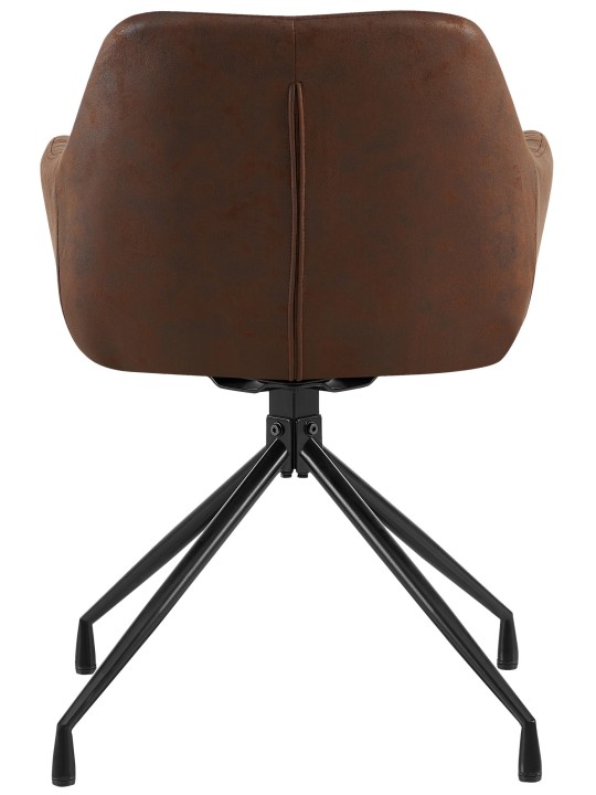 Set van 2 eetkamerstoelen Welby Vintage, donkerbruin