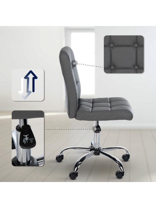 Werkkruk Trenton kunstleer, grijs