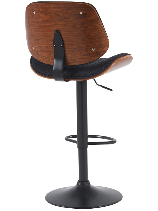 Set van 2 barkrukken Clawson stof, walnoot/zwart Set van 2 barkrukken Clawson stof, walnoot/zwart