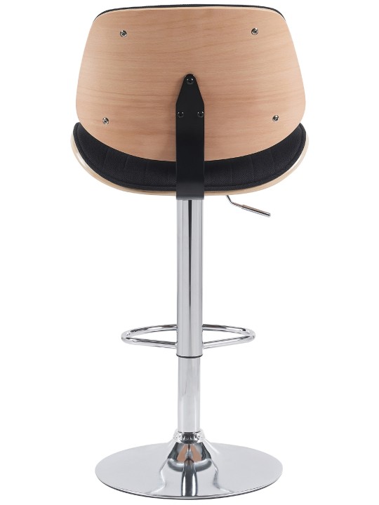 Set van 2 barkrukken Clawson stof chroom, naturel/zwart Set van 2 barkrukken Clawson stof chroom, naturel/zwart