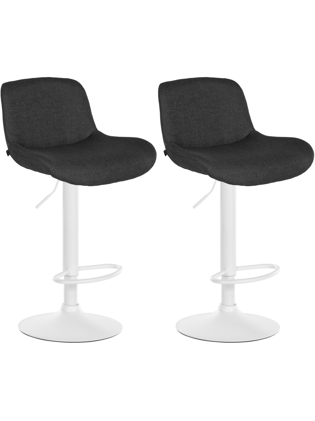 Set van 2 barkrukken Solon stof, zwart