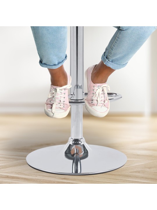 Set van 2 barkrukken Solon chroom fluweel, zwart