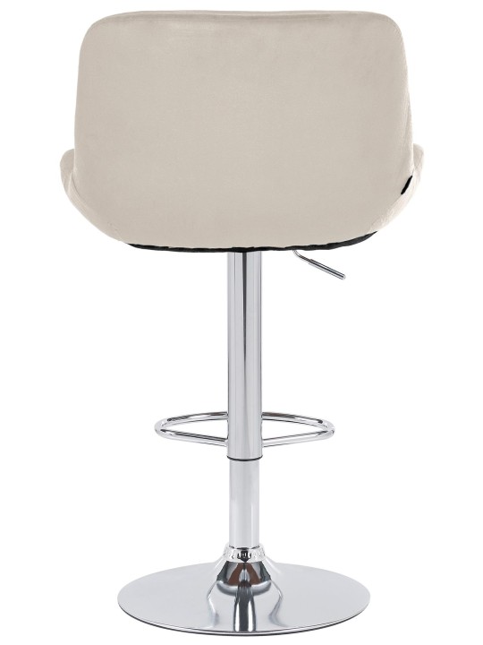 Set van 2 barkrukken Solon chroom fluweel, crème Set van 2 barkrukken Solon chroom fluweel, crème