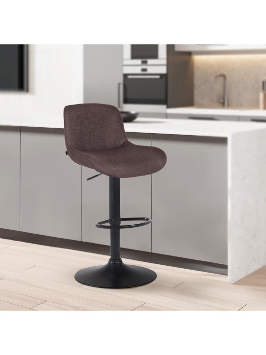 Set van 2 barkrukken Solon stof, donkerbruin Set van 2 barkrukken Solon stof, donkerbruin