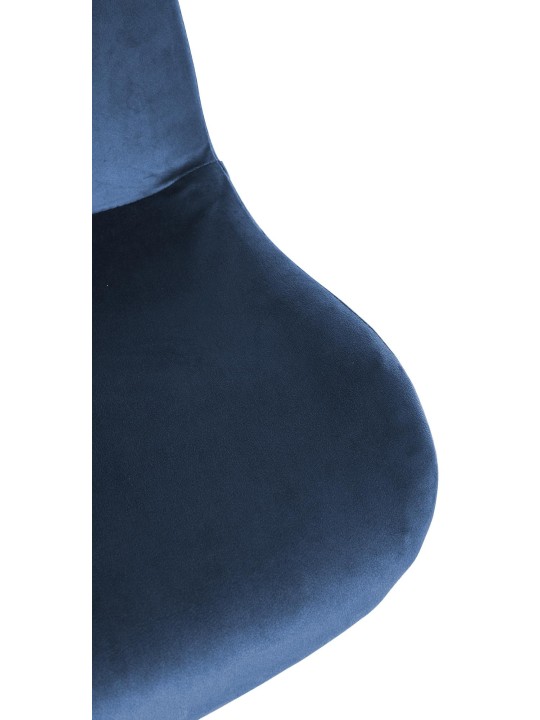 Set van 2 barkrukken Solon fluweel, blauw