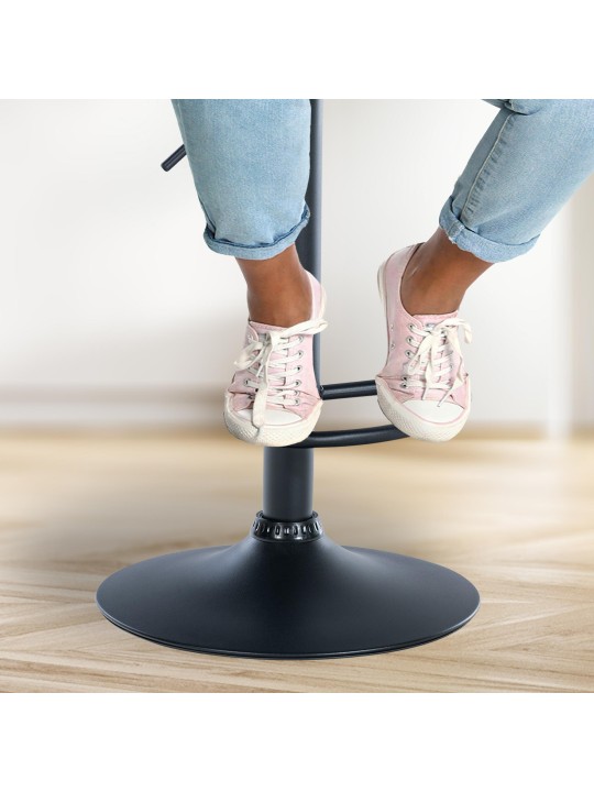 Set van 2 barkrukken Solon fluweel, zwart Set van 2 barkrukken Solon fluweel, zwart